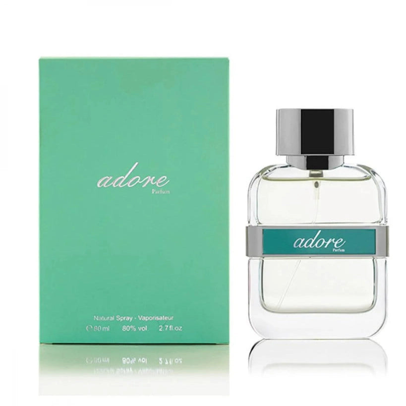 Adore perfume for women by Arabian Oud, 80ml fragrance bottle with elegant packaging and floral design.