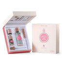 AlShafa Taif Rose fragrance oil and spray by Abdul Samad Al Qurashi, featuring 3ml oil and 50ml spray bottles with rose scent.