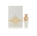 Madawi White unisex perfume bottle, 100ml Arabian Oud fragrance with elegant design and white accents.