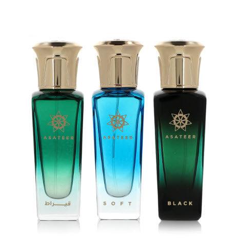 Best Collection Perfume Set 3Pcsx30ml Asateer Perfume I Black I Qirat I Soft - Perfumes600