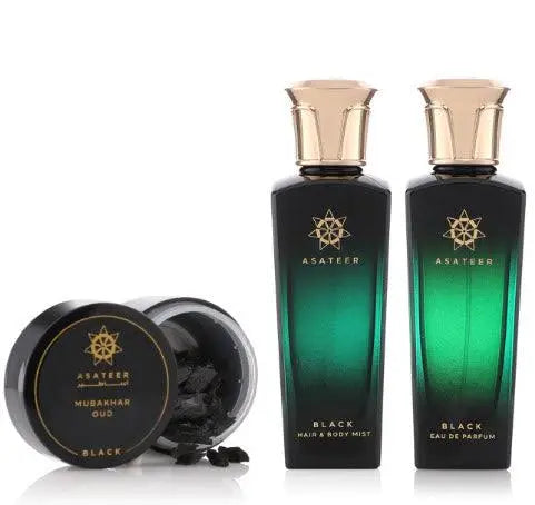 Black Perfume Collection Set 3 pcs Asateer Perfume - Perfumes600