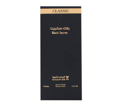 Black Secret ( Classic ) Perfume 100ml For Unisex Al Majed Oud Perfume ( New Design ) - Perfumes600