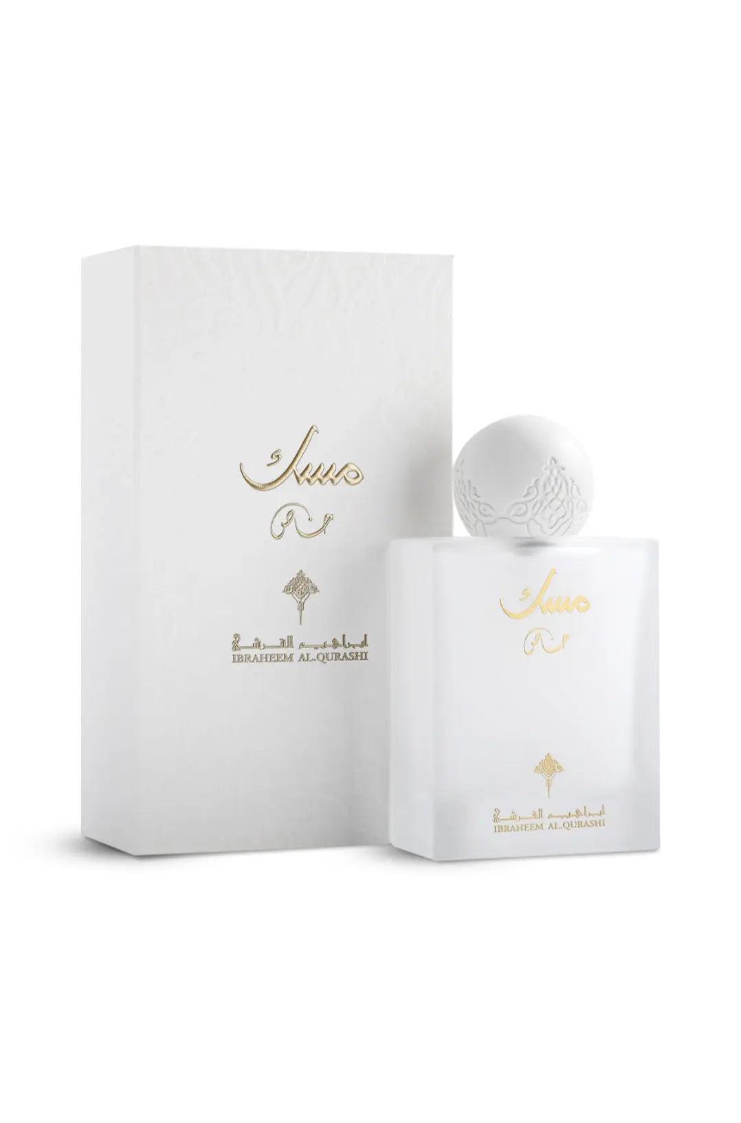 Unisex Special Musk perfume bottle by Ibraheem Al Qurashi, 75ml fragrance with a sleek design and elegant packaging.