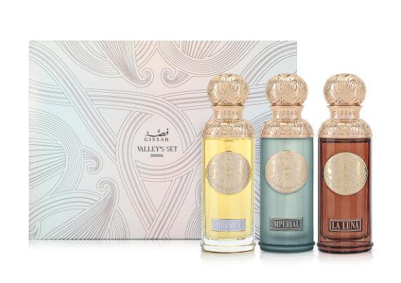 Valley's Perfumes set 3x50ml By Gissah Fragrance Imperial Valley, La Luna Valley - Perfumes600